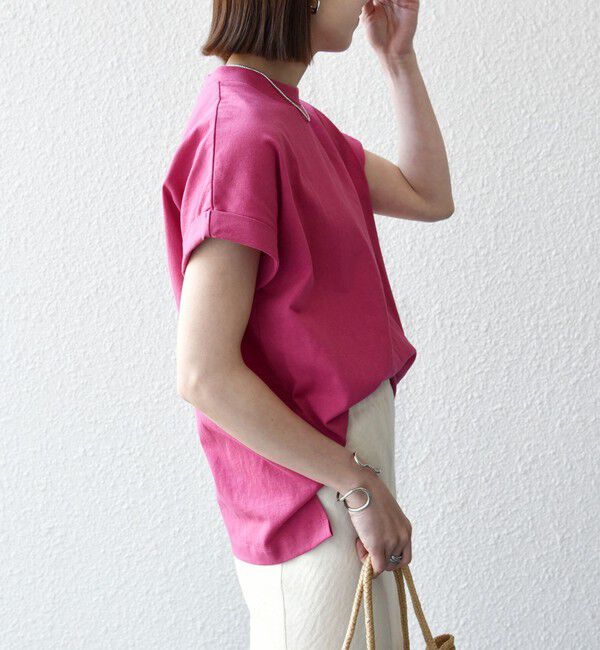 SHIPS any「《一部追加予約》SHIPS any:〈抗菌防臭/洗濯機可能〉USAコットン フレンチスリーブ TEE」|Tシャツ・カットソー|