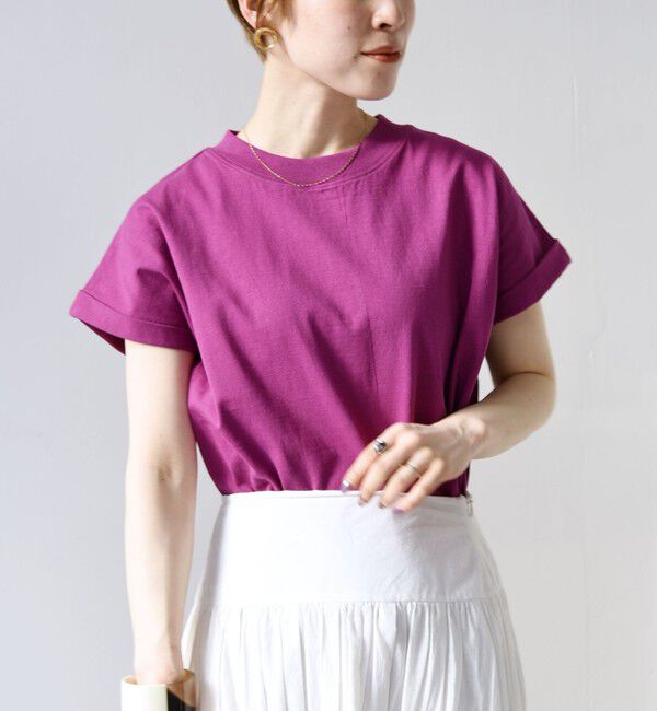 SHIPS any「《一部追加予約》SHIPS any:〈抗菌防臭/洗濯機可能〉USAコットン フレンチスリーブ TEE」|Tシャツ・カットソー|