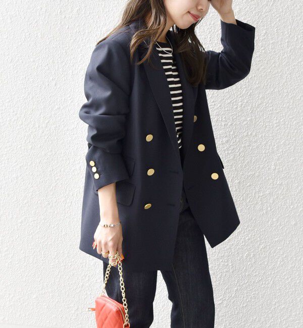 SHIPS any「SHIPS any:〈洗濯機可能〉アイビー ブレザー ダブル ジャケット」|テーラードジャケット|