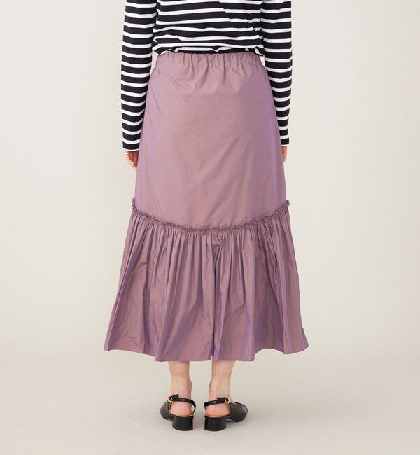 quaranciel「quaranciel:〈洗濯機可能〉ソリッド タフタ スカート」|フレア|