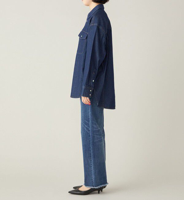 quaranciel「quaranciel:〈洗濯機可能〉オーバー サイズ デニム シャツ」|シャツ・ブラウス|