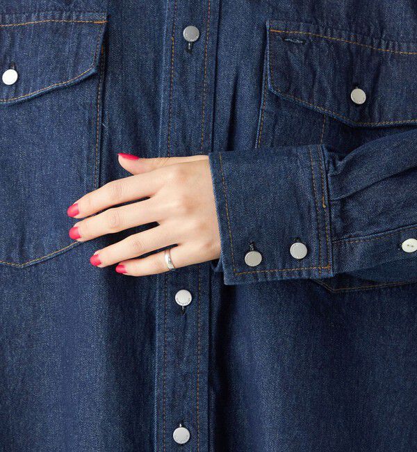 quaranciel「quaranciel:〈洗濯機可能〉オーバー サイズ デニム シャツ」|シャツ・ブラウス|