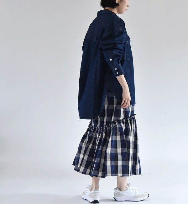 quaranciel「quaranciel:〈洗濯機可能〉オーバー サイズ デニム シャツ」|シャツ・ブラウス|