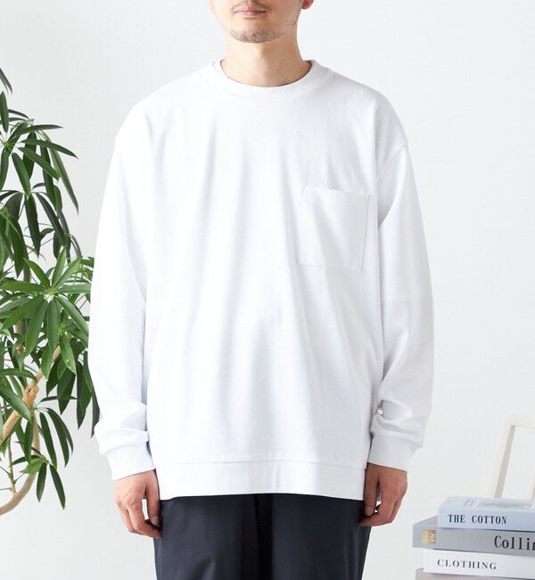 SHIPS any「SHIPS any: ソリッド / ボーダー スウェットライク Tシャツ (ロンT)◇」|Tシャツ・カットソー|