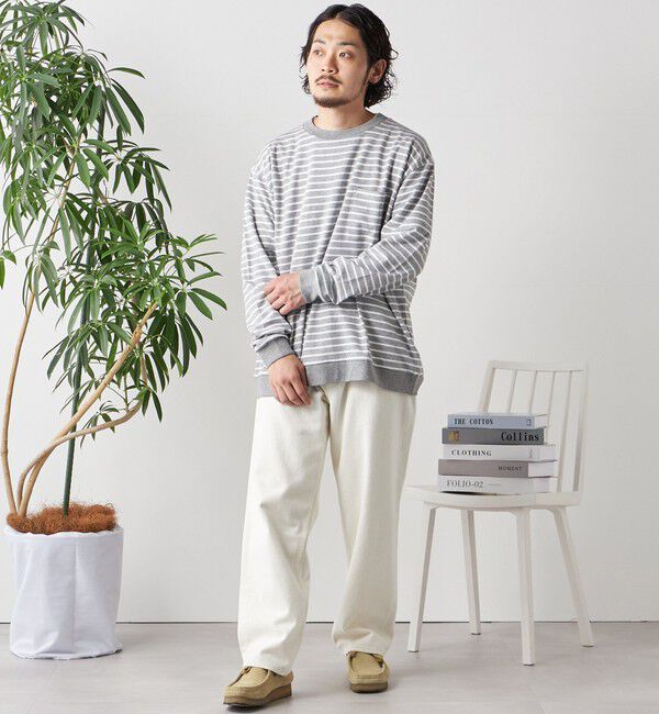 SHIPS any「SHIPS any: ソリッド / ボーダー スウェットライク Tシャツ (ロンT)◇」|Tシャツ・カットソー|