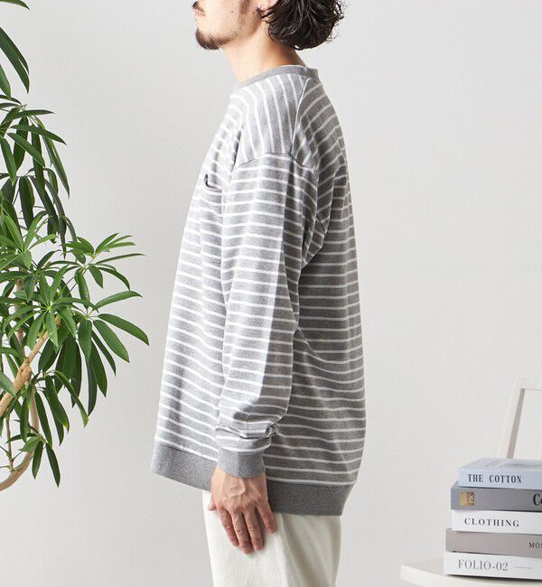 SHIPS any「SHIPS any: ソリッド / ボーダー スウェットライク Tシャツ (ロンT)◇」|Tシャツ・カットソー|