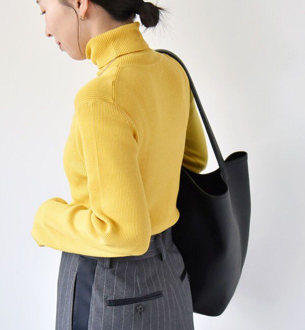 quaranciel「quaranciel:〈手洗い可能〉コットン タートルネック リブ ニット」|ニット・セーター|