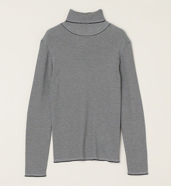 quaranciel「quaranciel:〈手洗い可能〉コットン タートルネック リブ ニット」|ニット・セーター|