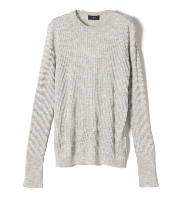 SHIPS for women「SHIPS Primary Navy Label:シルク カシミヤ プルオーバー」|ニット・セーター|ライトグレー