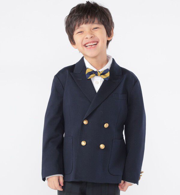 SHIPS KIDS「SHIPS KIDS:110～130cm / ポンチ ダブル ジャケット」|テーラードジャケット|