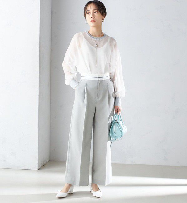 SHIPS for women「〈手洗い可能〉シアー ラメ クルーネック プルオーバー 24SS ◇」|ニット・セーター|