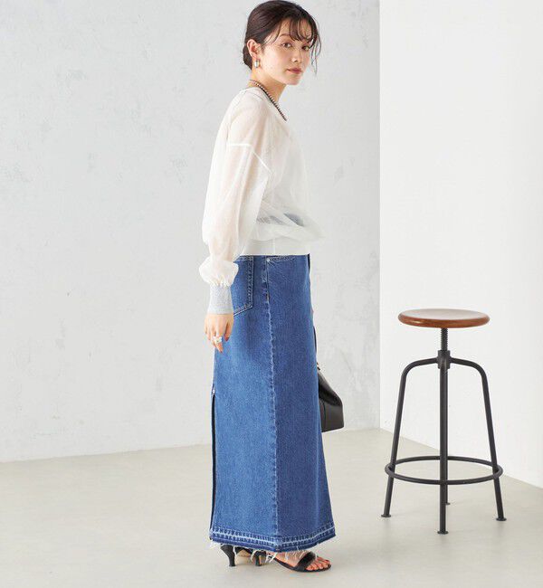 SHIPS for women「〈手洗い可能〉シアー ラメ クルーネック プルオーバー 24SS ◇」|ニット・セーター|