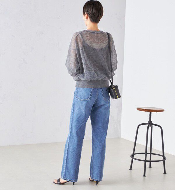 SHIPS for women「〈手洗い可能〉シアー ラメ クルーネック プルオーバー 24SS ◇」|ニット・セーター|