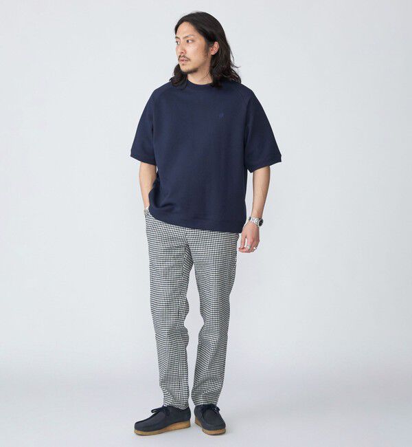 SHIPS「SHIPS: SOLOTEX(R) サフィランリネン ストライプ/チェック イージー パンツ」|チノ|