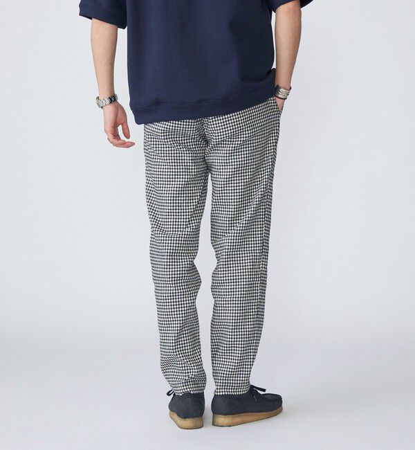 SHIPS「SHIPS: SOLOTEX(R) サフィランリネン ストライプ/チェック イージー パンツ」|チノ|