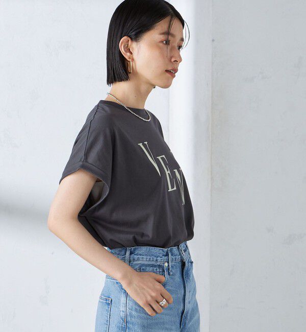 SHIPS for women「ローズペトール 半袖 プリント TEE」|Tシャツ・カットソー|