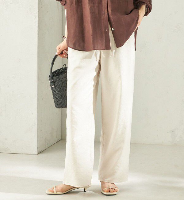 SHIPS for women「《一部追加予約》〈吸水速乾 / 防しわ / 接触冷感 / 手洗い可能〉ツイル ドロスト パンツ」|その他|