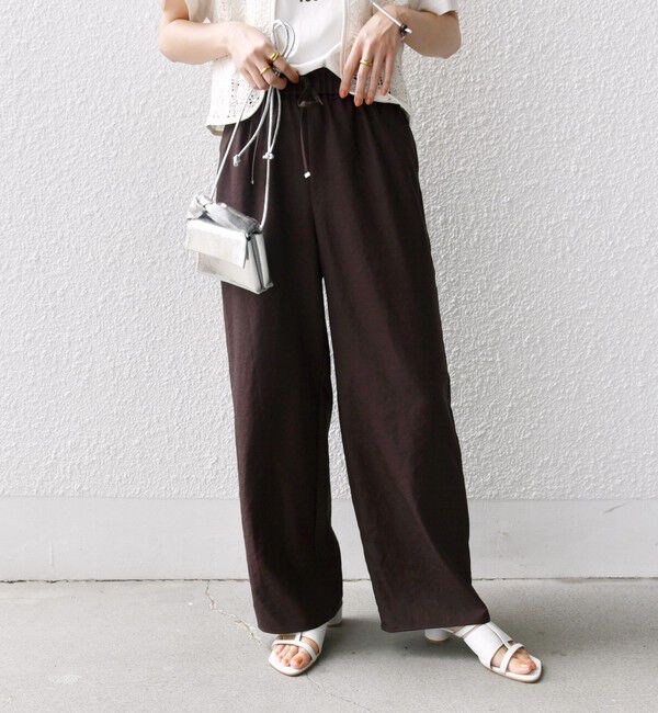 SHIPS for women「《一部追加予約》〈吸水速乾 / 防しわ / 接触冷感 / 手洗い可能〉ツイル ドロスト パンツ」|その他|