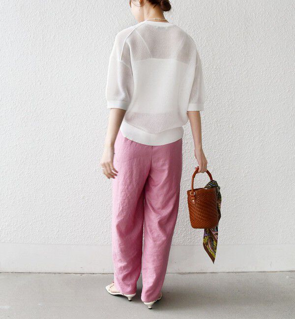 SHIPS for women「《一部追加予約》〈吸水速乾 / 防しわ / 接触冷感 / 手洗い可能〉ツイル ドロスト パンツ」|その他|