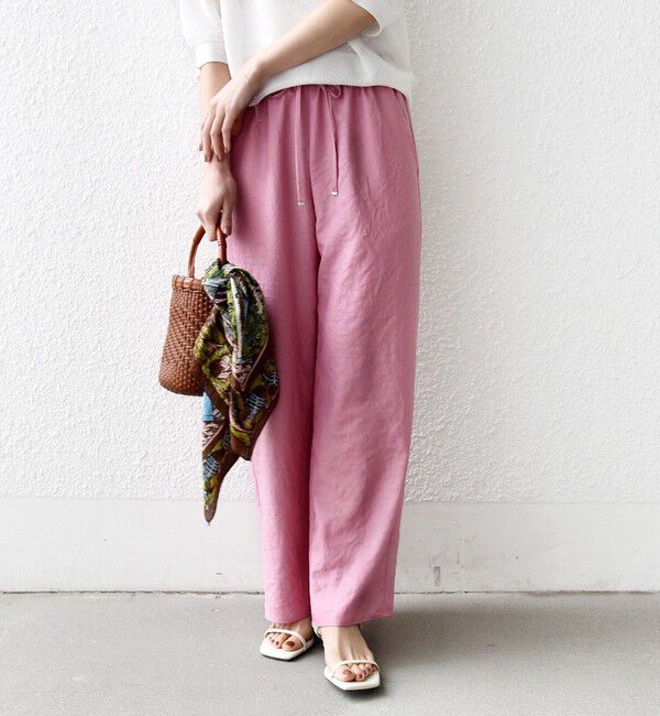 SHIPS for women「《一部追加予約》〈吸水速乾 / 防しわ / 接触冷感 / 手洗い可能〉ツイル ドロスト パンツ」|その他|