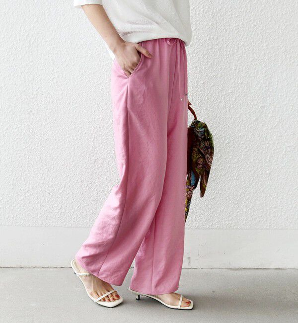 SHIPS for women「《一部追加予約》〈吸水速乾 / 防しわ / 接触冷感 / 手洗い可能〉ツイル ドロスト パンツ」|その他|