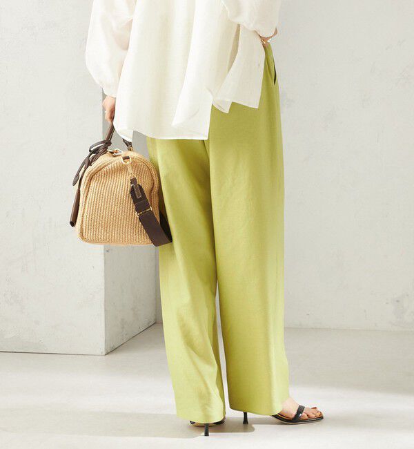 SHIPS for women「《一部追加予約》〈吸水速乾 / 防しわ / 接触冷感 / 手洗い可能〉ツイル ドロスト パンツ」|その他|