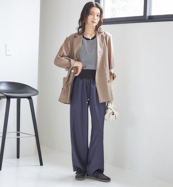 SHIPS for women「《一部追加予約》〈吸水速乾 / 防しわ / 接触冷感 / 手洗い可能〉ツイル ドロスト パンツ」|その他|