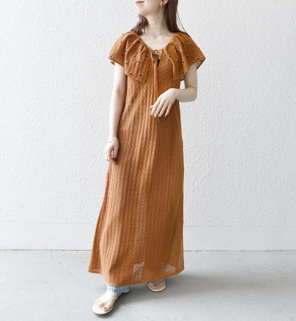 SHIPS any「bon_meur:〈手洗い可能〉ビーズ刺繍 エンブロイダリー ワンピース」|ワンピース|