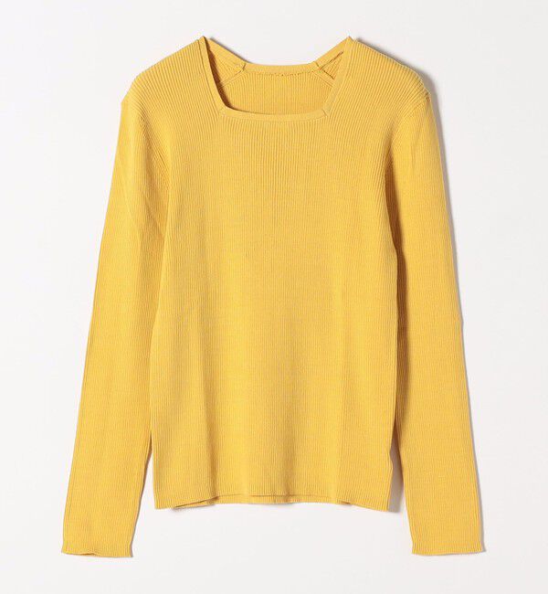 quaranciel「quaranciel:〈手洗い可能〉コットン スクエアネック リブ ニット」|ニット・セーター|