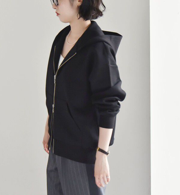 quaranciel「quaranciel:〈洗濯機可能〉ポンチ ダブルジップ スウェット パーカー」|パーカー|