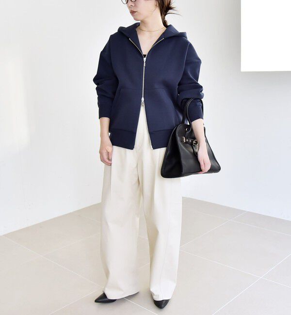 quaranciel「quaranciel:〈洗濯機可能〉ポンチ ダブルジップ スウェット パーカー」|パーカー|