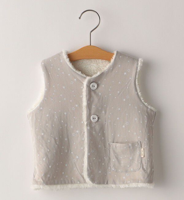 SHIPS KIDS「SHIPS KIDS:80～90cm / フェイクファー リバーシブル ベスト」|ベスト・ジレ|