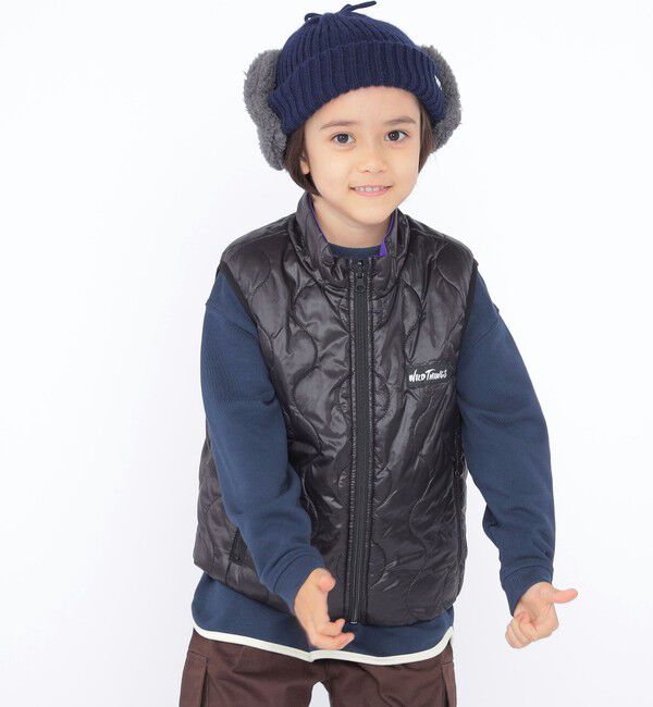 SHIPS KIDS「【SHIPS KIDS別注】WILD THINGS:100～125cm / リバーシブル ベスト」|ダウンベスト・ベスト|