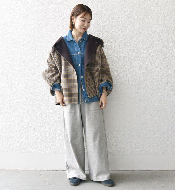 SHIPS any「【WEB限定】SHIPS any: リバー スタンドカラー ポンチョ ショート コート」|その他|