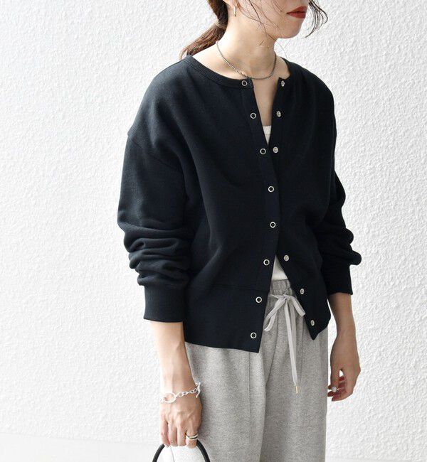 SHIPS any「【WEB限定】SHIPS any: USA コットン 裏起毛 コンパクト スナップ カーディガン」|カーディガン|