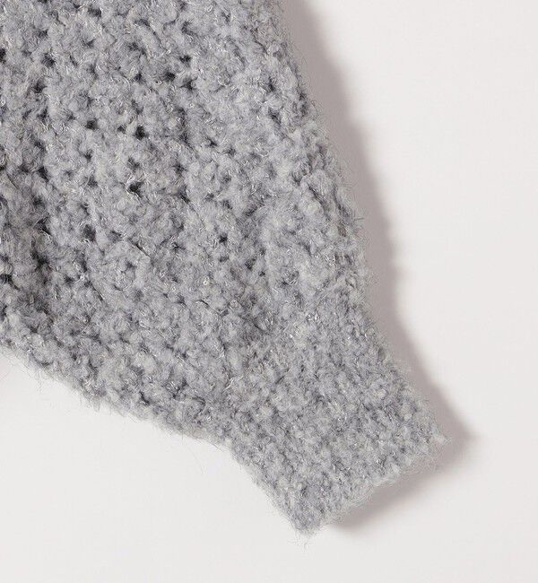 quaranciel「quaranciel:〈手洗い可能〉スパンコール レース編み クルーネック ドルマン ルーズ ニット」|ニット・セーター|