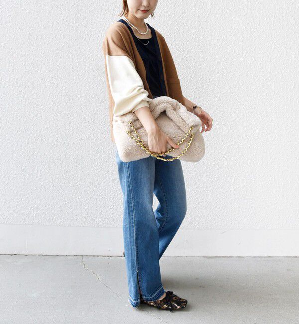 SHIPS for women「【WEB限定】〈手洗い可能〉配色 ポケット カーディガン」|カーディガン|