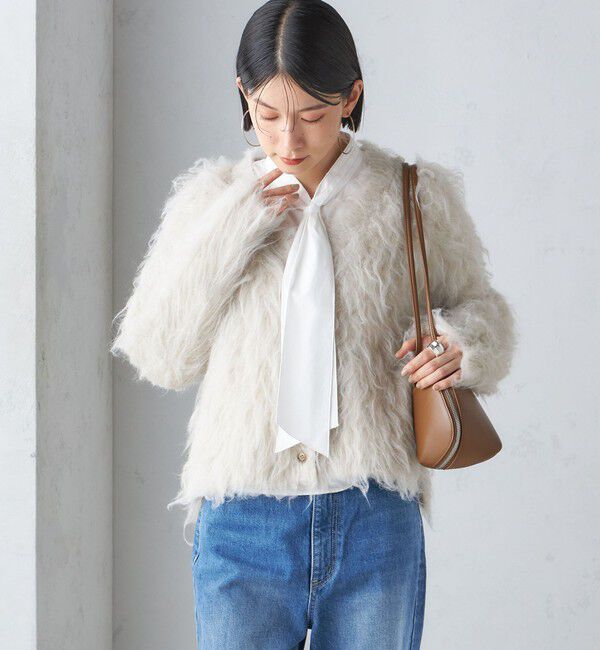 SHIPS for women「〈手洗い可能〉ブロード ボウタイ ブラウス」|シャツ・ブラウス|