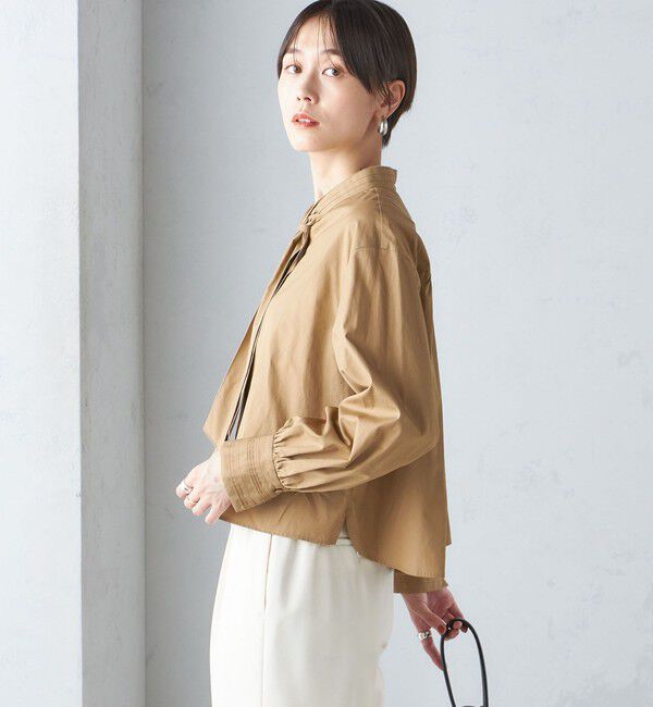 SHIPS for women「〈手洗い可能〉ブロード ボウタイ ブラウス」|シャツ・ブラウス|