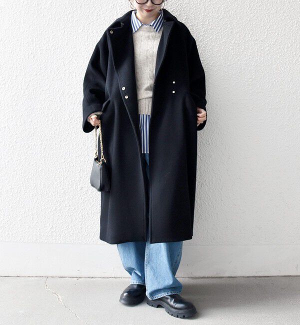 SHIPS any「SHIPS any: バルマカーン コクーン コート 25AW」|ステンカラーコート|
