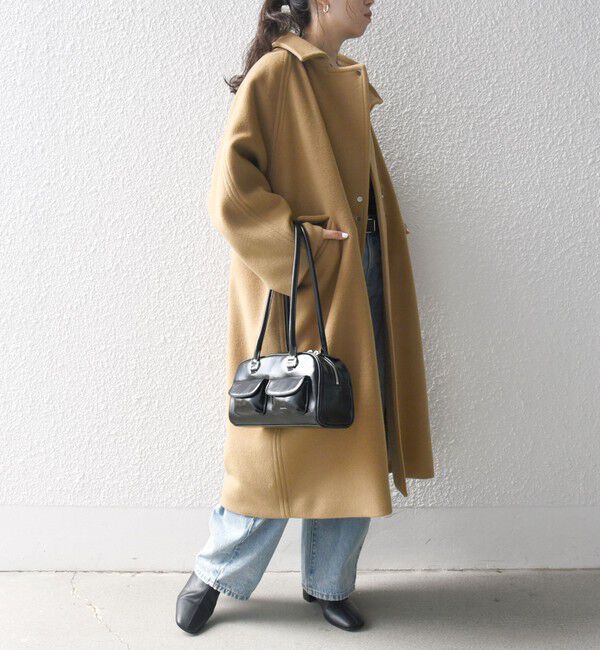 SHIPS any「SHIPS any: バルマカーン コクーン コート 25AW」|ステンカラーコート|