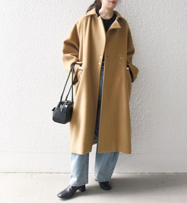 SHIPS any「SHIPS any: バルマカーン コクーン コート 25AW」|ステンカラーコート|