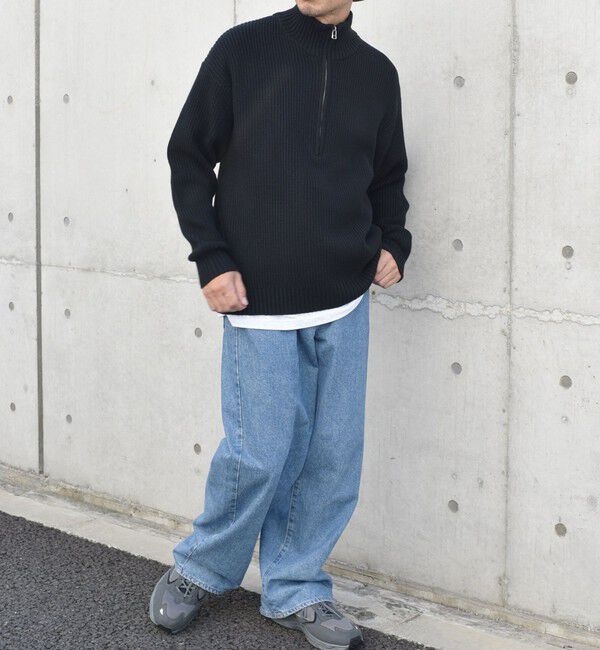 SHIPS any「SHIPS any:〈手洗い可能〉ハーフジップ 畦編み ドライバーズ ニット 25AW◇」|ニット・セーター|