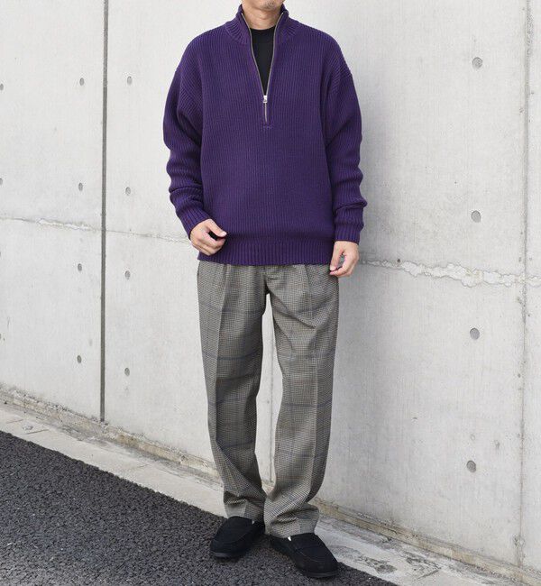 SHIPS any「SHIPS any:〈手洗い可能〉ハーフジップ 畦編み ドライバーズ ニット 25AW◇」|ニット・セーター|