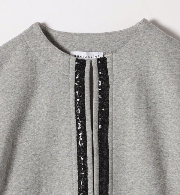 quaranciel「quaranciel:〈手洗い可能〉スパンコール テープ スウェット カーディガン」|カーディガン|