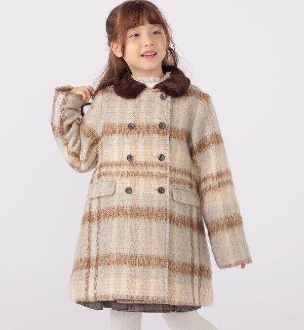 SHIPS KIDS「SHIPS KIDS:100～130cm / シャギー チェック コート」|その他|
