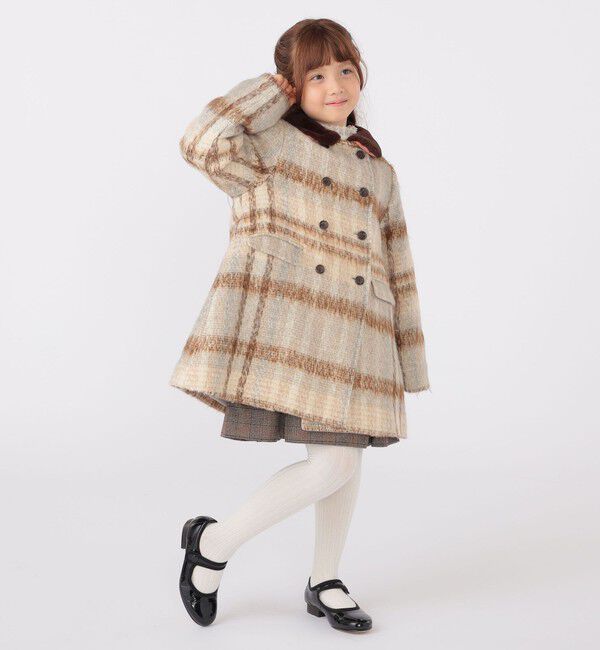 SHIPS KIDS「SHIPS KIDS:100～130cm / シャギー チェック コート」|その他|