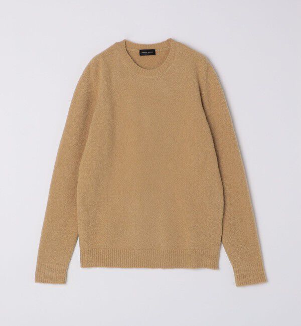 SHIPS「roberto collina: GIROCOLLO BOUCLE CREW NECK」|ニット・セーター|キャメル