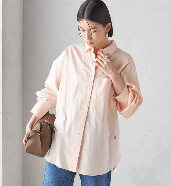 SHIPS for women「〈洗濯機可能〉ピン オックス 刺繍 シャツ」|シャツ・ブラウス|