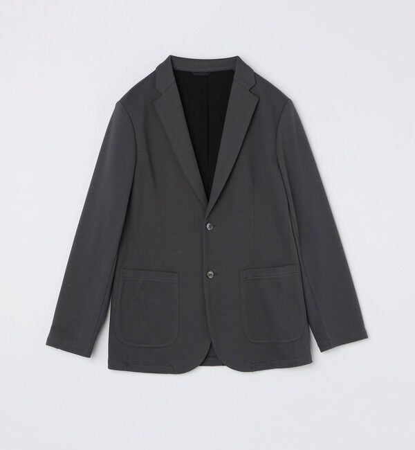SHIPS「SHIPS: ジャージー リップル カノコ ２Bジャケット」|テーラードジャケット|ダークグレー